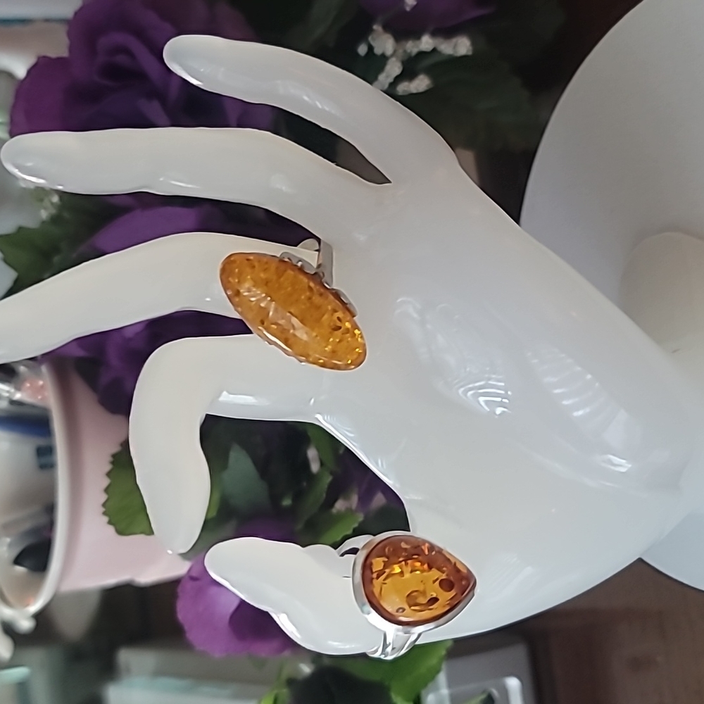 New Jewelry Amber & Crystal Set - Picture 4 of 10